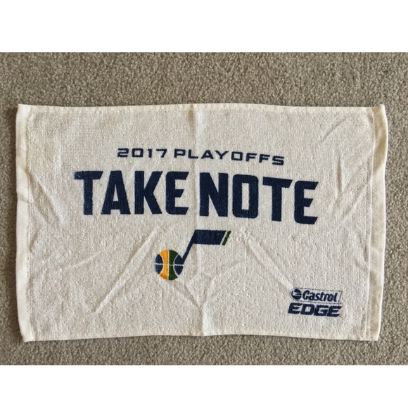 Utah Jazz 2017 Playoffs Take Note Rally Towel SGA - Picture 1 of 1